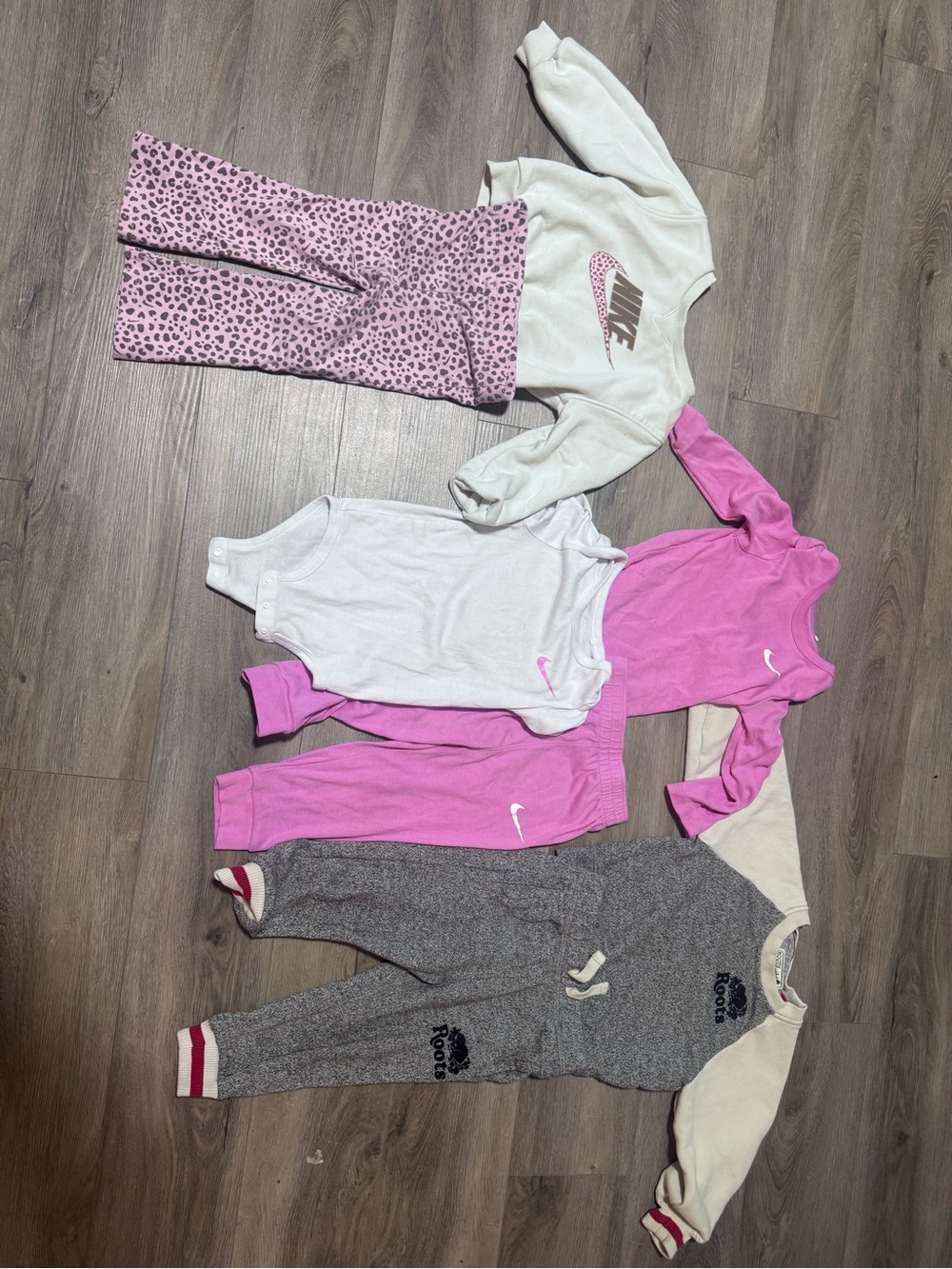 💕 Girls 24M Nike & Roots 6-Piece Clothing Bundle